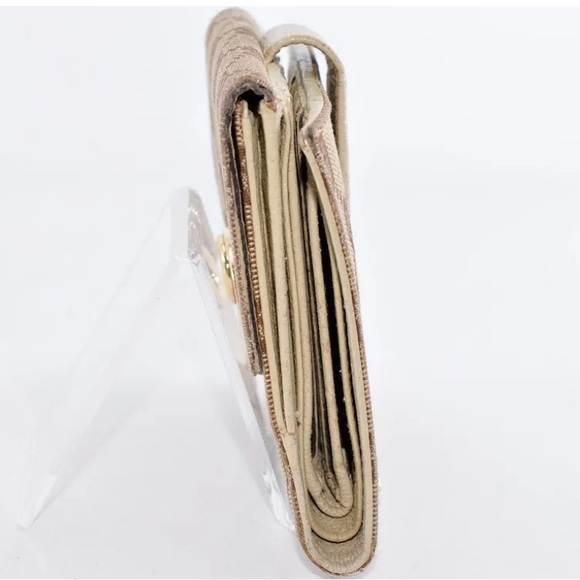 GUCCI Eclipse Canvas & Leather Beige White With Gold Hardware Bi-Fold Wallet - Picture 4 of 11